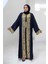 Arapça Harf Baskılı Abaya 70014 Lacivert 1