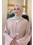 Çıt Çıt Düğmeli Bel Kuşaklı Abaya 70017 Taş 4