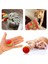 Luxury 4ADET Gökkuşağı Sünger Kedi Köpek Çiğneme Oyun Topu 4,2 cm Diş Çıkarma 1 Adet 5
