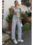 Kalın Askılı Bluz Pantolon Keten Takım 10187 1