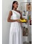 Tek Omuzlu Pile Detay Maxi Elbise 2895 2