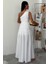 Tek Omuzlu Pile Detay Maxi Elbise 2895 4