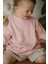 Pembe Bisiklet Yaka Oversize T-Shirt Bebek - Çocuk 2
