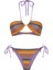 Renkli Triko Halter Yaka Bikini Takım 1
