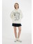 Coool Oversize Geniş Kalıp Kapüşonlu Baskılı Kalın Kumaş Sweatshirt C7859AX24WN 2