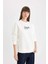 Relax Fit Bisiklet Yaka Baskılı Kalın Sweatshirt D3134AX24WN 1
