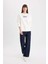 Relax Fit Bisiklet Yaka Baskılı Kalın Sweatshirt D3134AX24WN 2