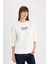 Relax Fit Bisiklet Yaka Baskılı Kalın Sweatshirt D3134AX24WN 3