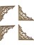 4 Adet Boyanmamış Ahşap Kalıplamalar Avrupa Ahşap Aplikeleri 12CM (Yurt Dışından) 2