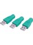 3 x Klavye Fare USB Erkek 2.0 - Ps/2 Dişi Mini Dın 6p Konnektörü (Yurt Dışından) 3
