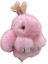 Lüks Büyük Vizon Kürk Tavşan Kürk Kolye Çanta Takı Anahtarlık Peluş Kolye Trompet Sevimli Sevimli Tavşan Çocuk Hayvan Karikatür Bebek Renk: Pembe / Boyut: 8 cm (Yurt Dışından) 1