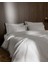 Tina King Size Linen Look Yıkamalı %100 Pamuk Nevresim Takımı - Beyaz/lacivert 2