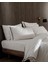 Tina King Size Linen Look Yıkamalı %100 Pamuk Nevresim Takımı - Beyaz/lacivert 3