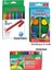 Okul Kırtasiye Seti 15 Parça 1 Paket Alpino Keçeli Kalem Kuruboya Pastel Boya Oyun Hamuru Makas Stick Yapıştırıcı 3