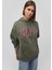 Mavi Logo Baskılı Kapüşonlu Haki Sweatshirt 1600361-71581 2