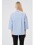 Truvakar Kol %100 Pamuk Poplin Oversize Gömlek Mavi 2