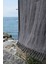 Coastline Antrasit Çift Tarafı Bukle 100X180 cm Boyasız %100 Organik Pamuk Saçaklı Plaj Havlusu 4