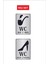 Wc Yönlendirme Yazısı Kadın Erkek Ikili Set 21X15 cm Dakota Levha 1