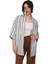 Çizgili Kimono Ceket %100 Pamuk 4
