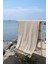 Coastline Bej Çift Tarafı Bukle 100X180 cm Boyasız %100 Organik Pamuk Saçaklı Plaj Havlusu 2