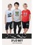 Erkek Çocuk 3'lü Set T-Shirt-Kapri-Eşofman Takımları 1