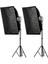 Ml-Kit 2 Cob LED Youtube Sürekli Video ve Fotoğraf Işık Ikili Set + Gdx BW-6090 Gridli Softbox 4