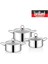 Algenip Çelik Tencere Set 6 Parça 12/14/16 cm Isınmaz Kulp 1