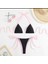 Siyah/pembe Şeritli Ipli Bikini, Siyah Bikini, Ipli Bikini, Şık Bikini 1