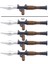 Ikinci Dünya Savaşı Askeri Yapı Taşları Solider Figürleri Ekipmanları Aksesuarlar Gatlin M2 Ağır Makineli Tüfekler Rpg Moc Mini Tuğlalar Renk: K7111-B-SILVER-5PCS (Yurt Dışından) 1