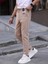 Erkek Casual Double Kumaş Yan Lastik Jogger Pantolon 4