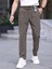 Erkek Casual Double Kumaş Yan Lastik Jogger Pantolon 1