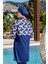 Tam Kapalı Crop Model Çiçek Desenli Tesettür MAYO-2523 2