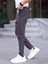 Erkek Casual Double Kumaş Yan Lastik Jogger Pantolon 4