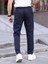 Erkek Casual Double Kumaş Yan Lastik Jogger Pantolon 2