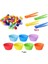 70-81PCS Sıralama Eşleştirme Sayma Oyuncak Cımbız Makasları Klipsler Ince Motor Becerileri Kullanışlı Duyusal Peluş Toplar Çocuk Kızlar Hediye Renk: 81PCS Set (Yurt Dışından) 1