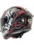 Sw 868 Cannibal Black Grey Red Güneş Vizörlü Full Face Motosiklet Kaskı - L 3