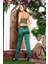 Asfstore 3 Parça Gecelik Seti ; Gömlek, Bralet Sütyen ve Pantolon Takım Zümrüt (MGP31726) 4