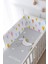 Bebek Başucu Koruyucu ve Baskılı Çarşaflı Uyku Seti - Pure Baby Serisi - Doodle Unicorn 3