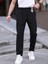 Erkek Casual Double Kumaş Yan Lastik Jogger Pantolon 1