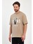 Erkek Bisiklet Yaka Jeans Baskılı T-Shirt 7022 2
