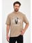 Erkek Bisiklet Yaka Jeans Baskılı T-Shirt 7022 4