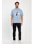 Erkek Bisiklet Yaka Jeans Baskılı T-Shirt 7022 5