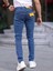 Erkek Slim Fit Casual Likralı Kot Pantolon 2