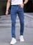 Erkek Slim Fit Casual Likralı Kot Pantolon 1
