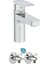 Flow Square Lavabo Bataryası + 2'li Ara Musluk 1