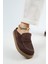(Ziva) Kadın Loafer Platform Antrasit Terlik 5