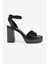 Kadın Deri Siyah Topuklu Sandalet 1141 691 Ancona 6-1 Byn Sndlt Y25 Black 1