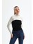 Dik Yaka Boyunluklu Kolluk - Pamuk Bolero Crop, Uzun Kollu Balıkçı Yaka, Rahat ve Şık Tasarım 6