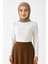 Dik Yaka Boyunluklu Kolluk - Pamuk Bolero Crop, Uzun Kollu Balıkçı Yaka, Rahat ve Şık Tasarım 2