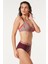 Yüksek Bel Kaplı Bikini Takım 3143 Bordo 2